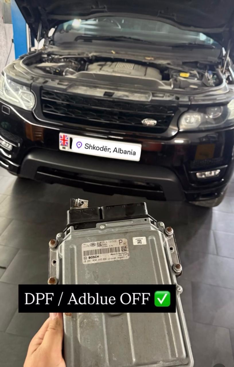Range Rover me ECU të hequr për shërbim DPF